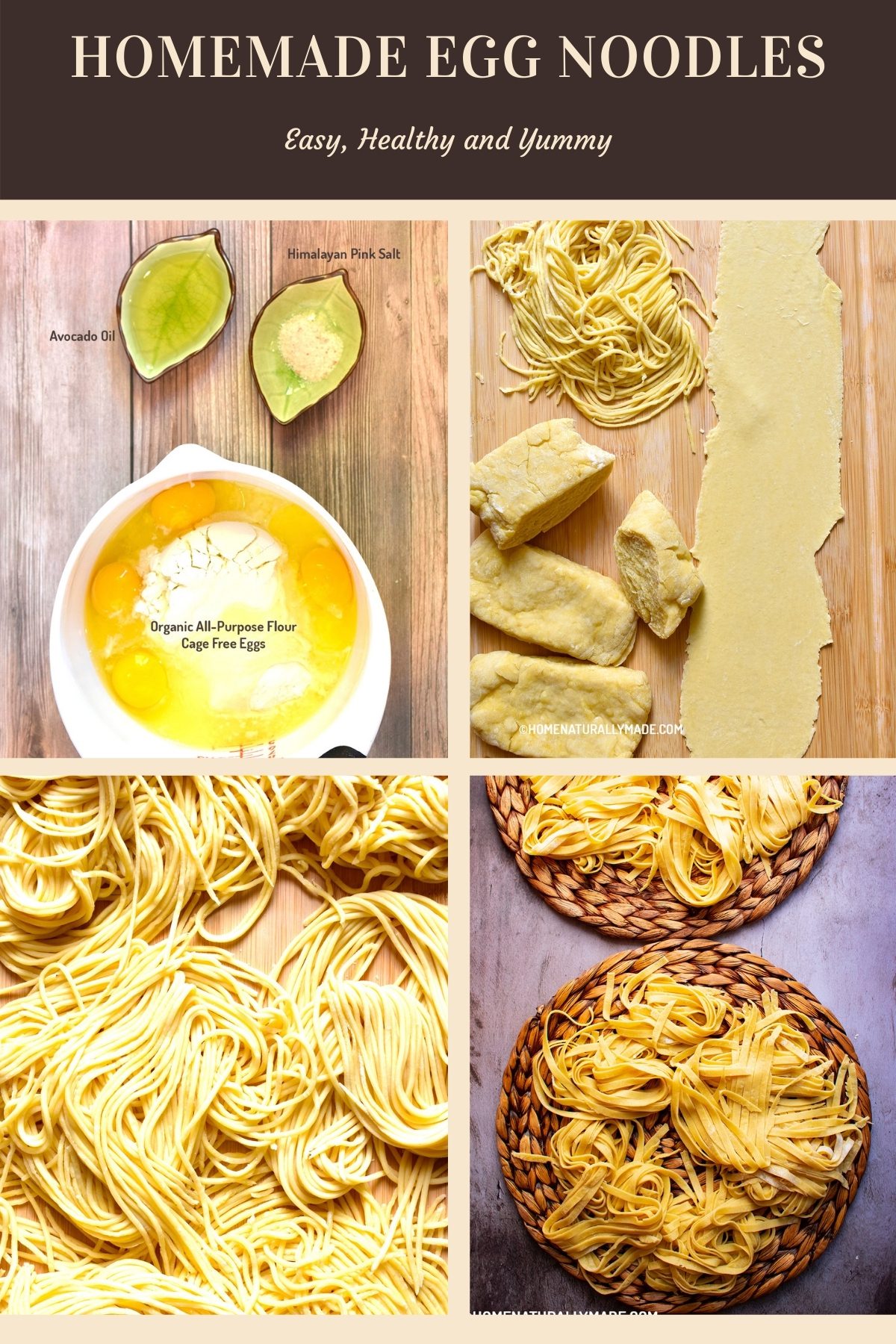 Homemade Egg Noodles {Easy Yummy Healthy} - HomeNaturallyMade