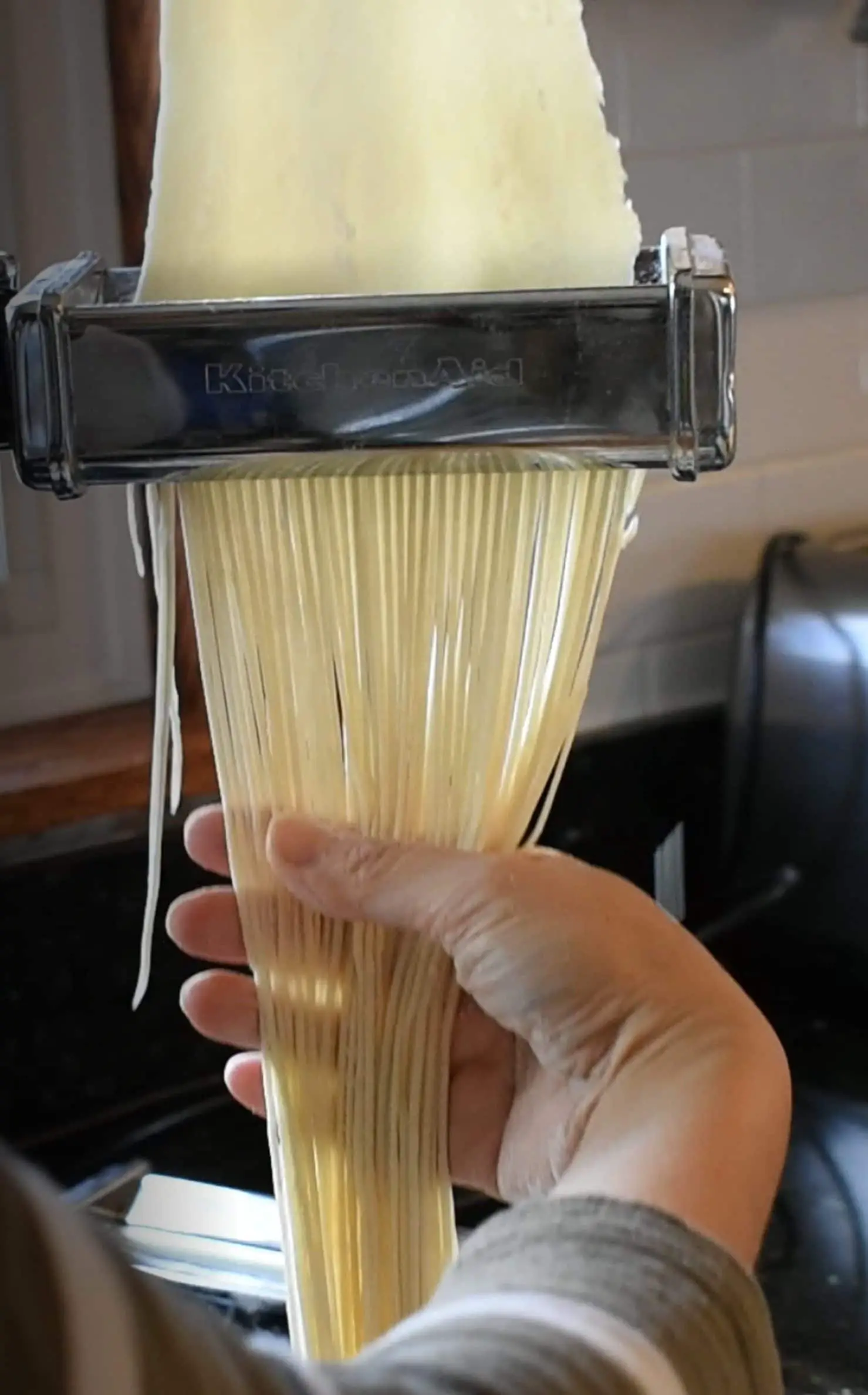 Cut Noodle Sheets into Homemade Noodles