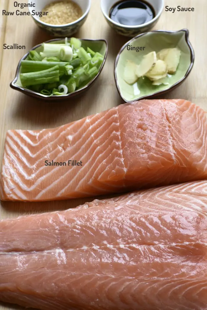 braised salmon key ingredients