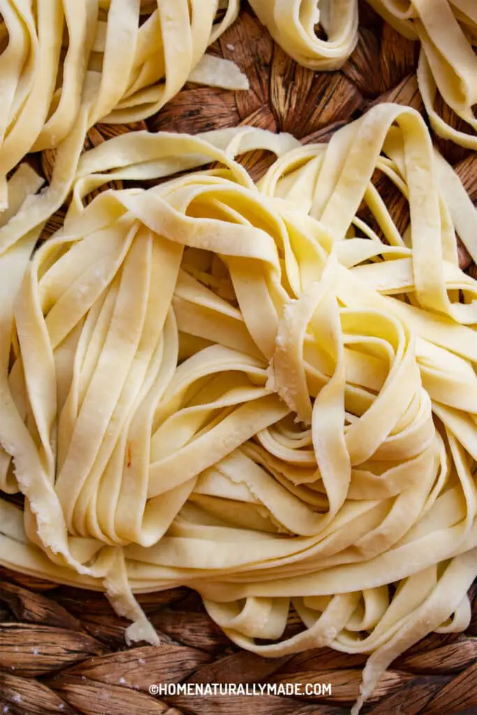 Homemade Noodles From Scratch Fettuccini