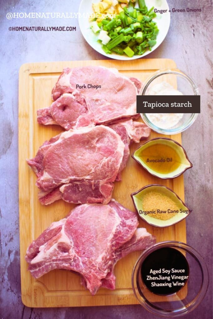 Shanghai Braised Pork Chops (Hong Shao Da Pai) ingredients