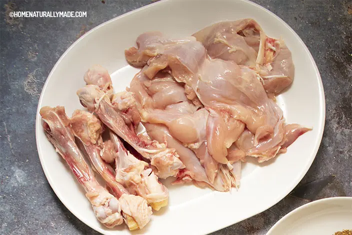 remove bones from drumsticks for chicken thigh meat