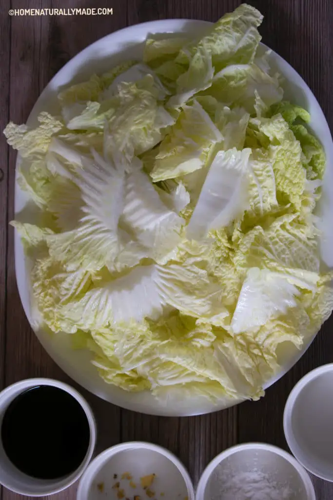 how to cut napa cabbage