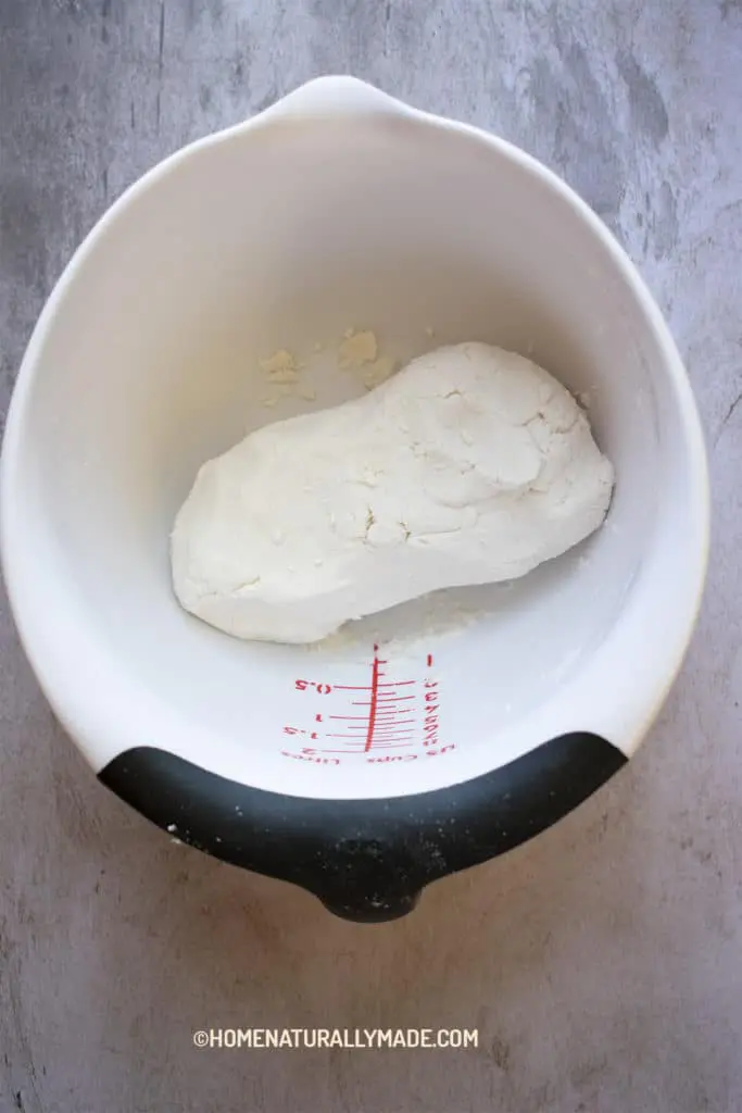 rice flour dough to make gnocchi
