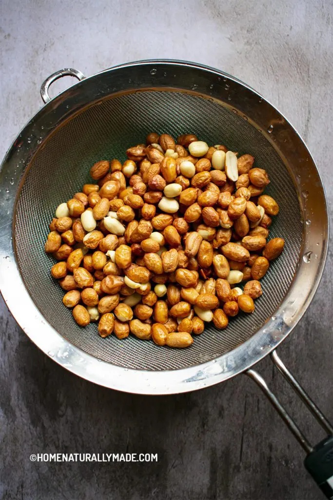 washed & rinsed raw peanuts