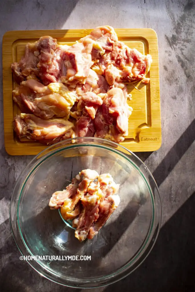 Remove Chicken Thigh Bones for Kung Bao Chicken