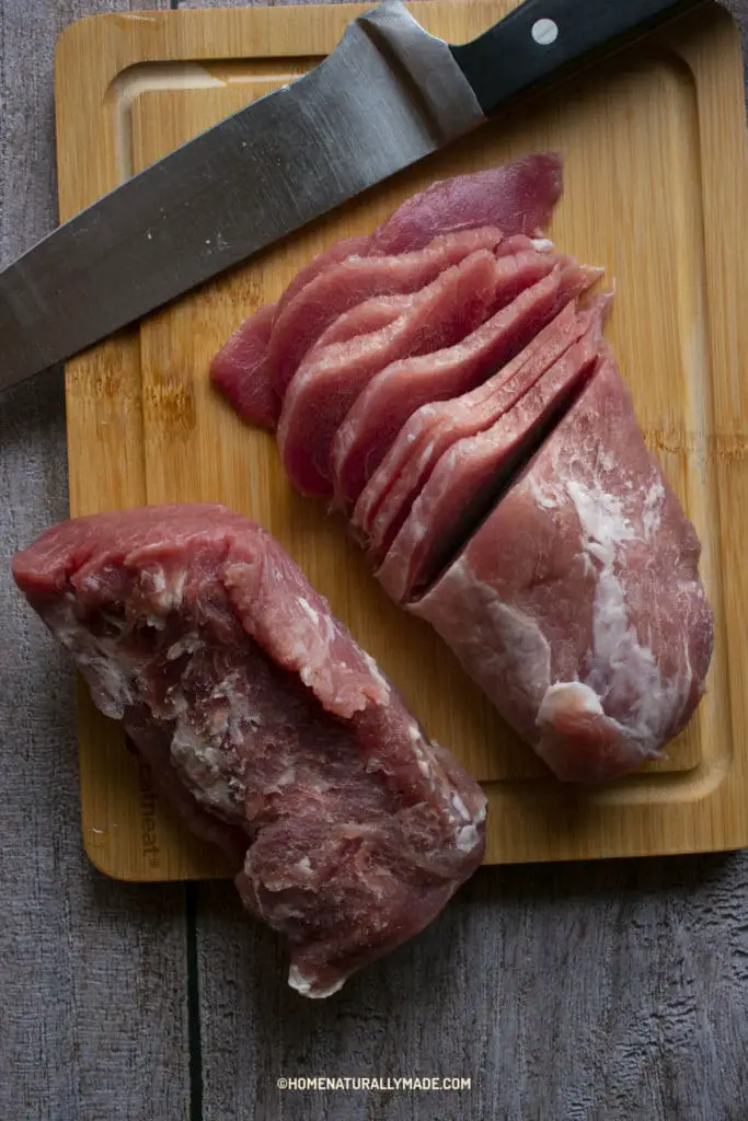 pork sirloin slices