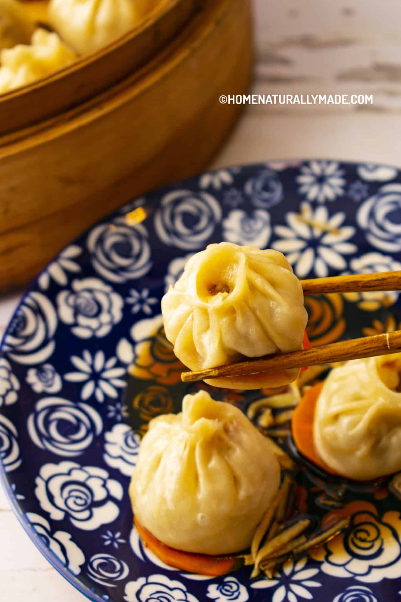 Shanghai Soup Dumplings {Xiao Long Bao 小笼包} - HomeNaturallyMade