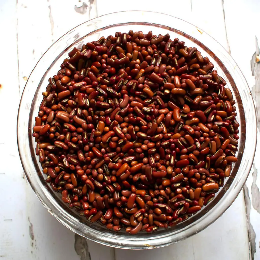 Adzuki Beans {Chi Xiao Dou 赤小豆} - fully hydrated state after being soaked over night