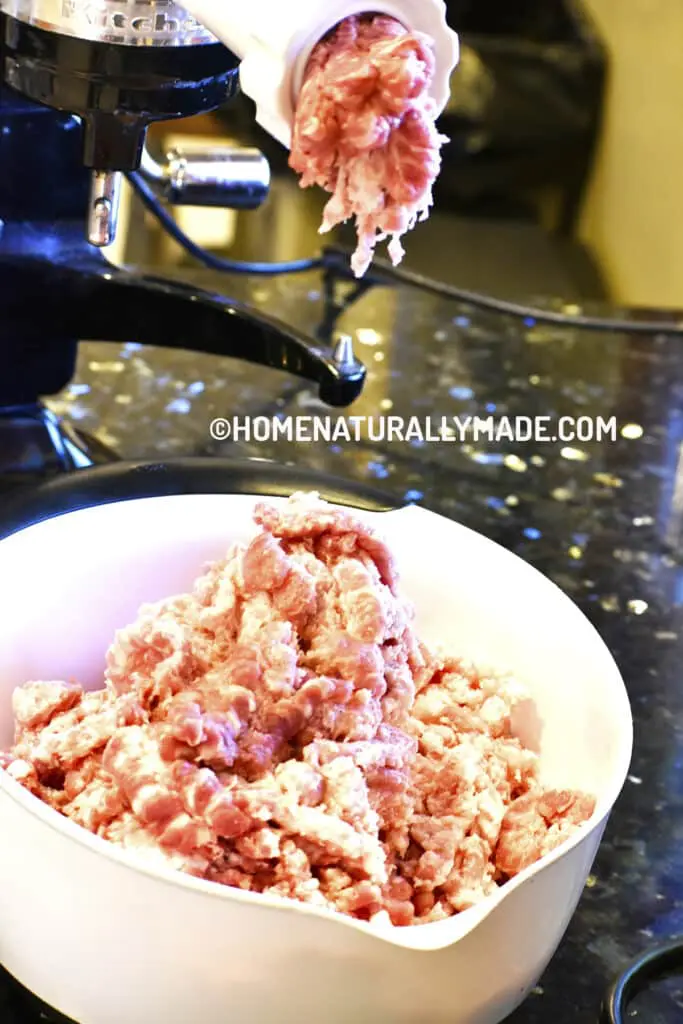 Grinding Pork using a stand mixer