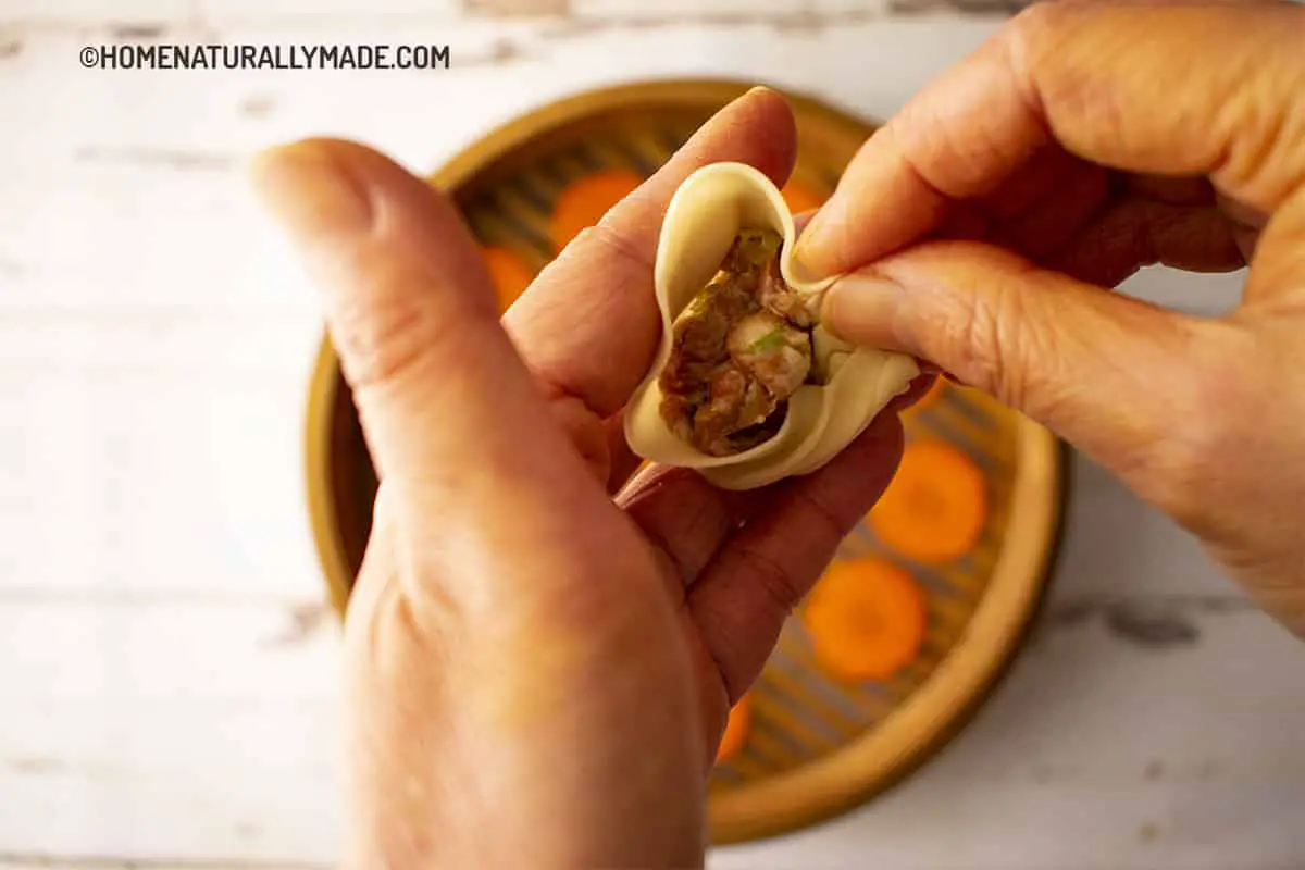how to wrap shanghai soup dumplings step 4