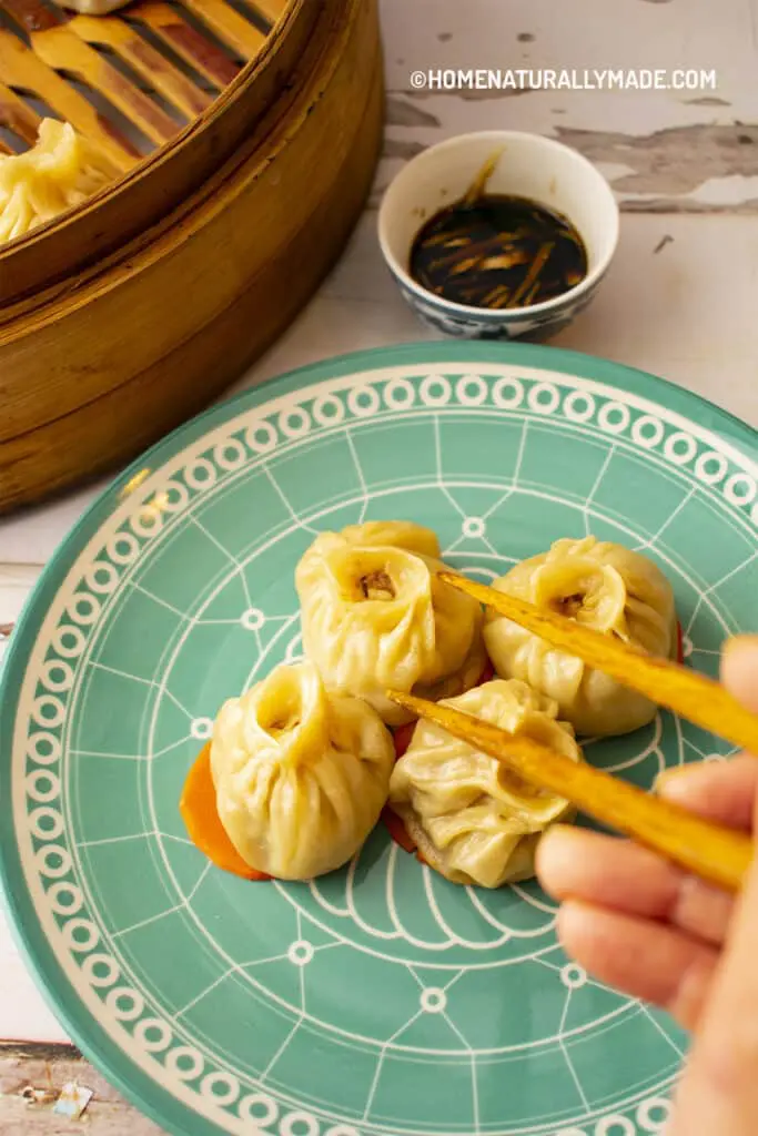 Shanghai Soup Dumplings {Xiao Long Bao 小笼包} - HomeNaturallyMade