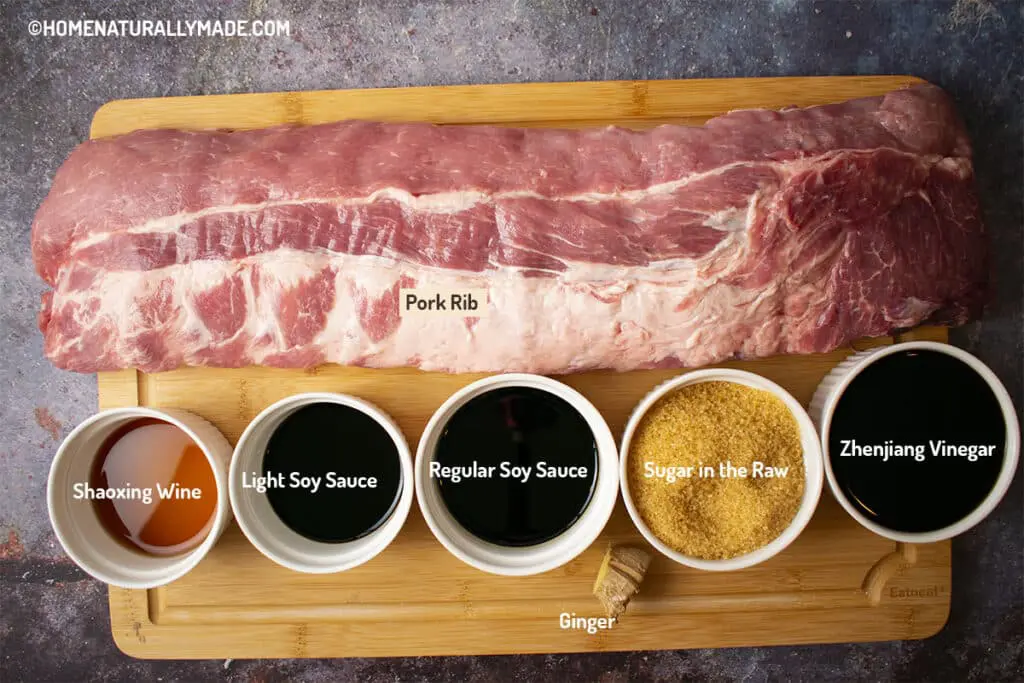 Sweet and Sour Ribs Ingredients