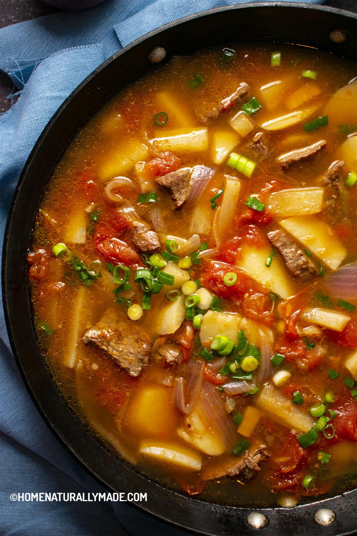Beef Soup with Potatoes and Daikon Radish