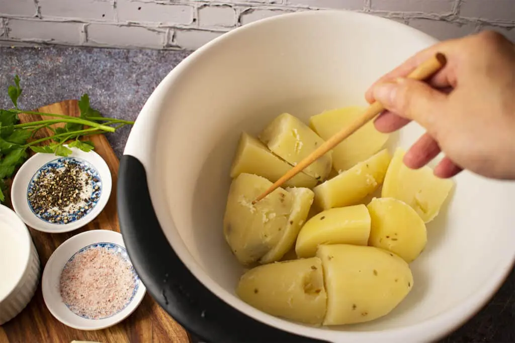 boiled potatoes