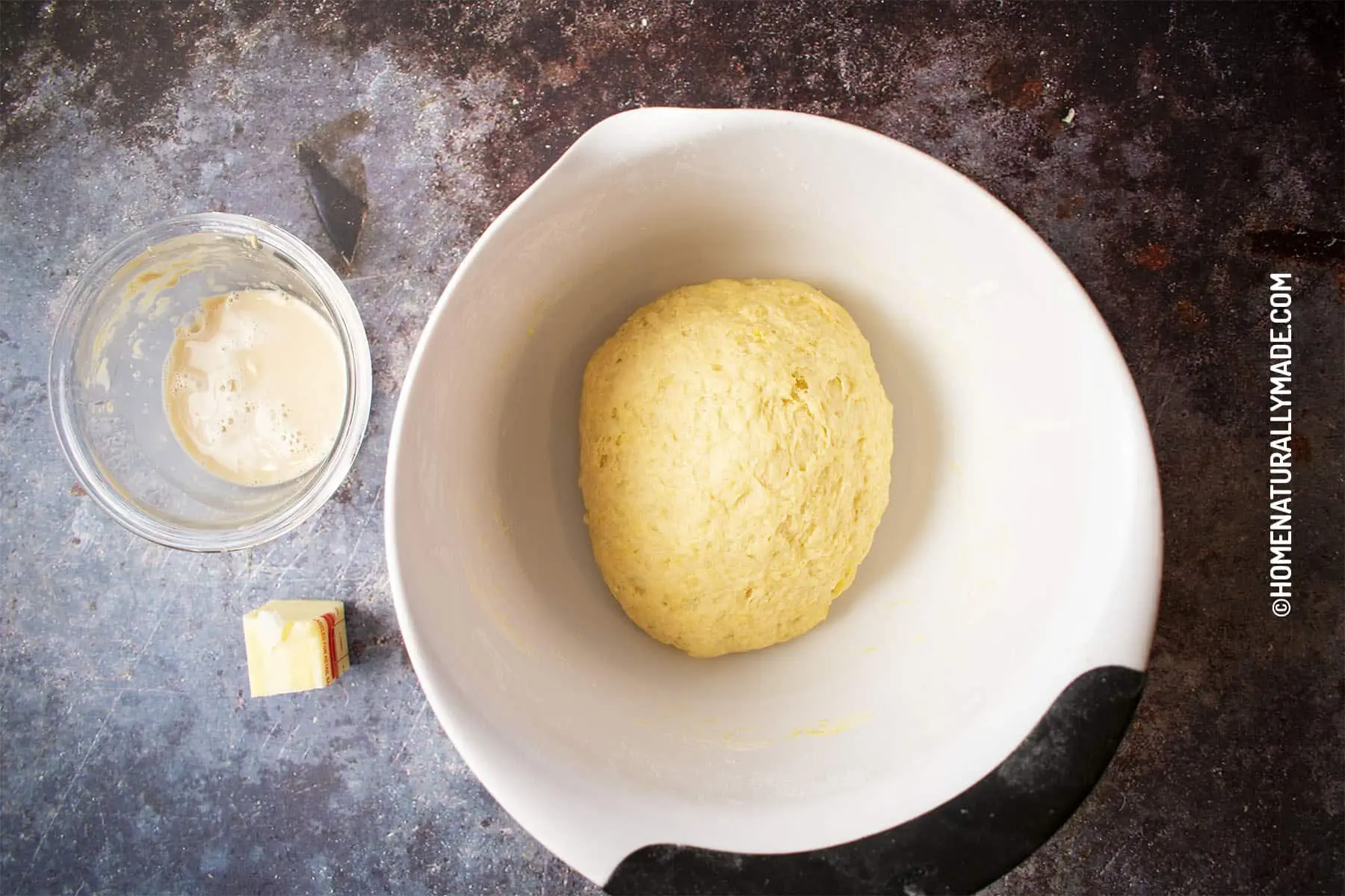 Making dough for Milk Bread