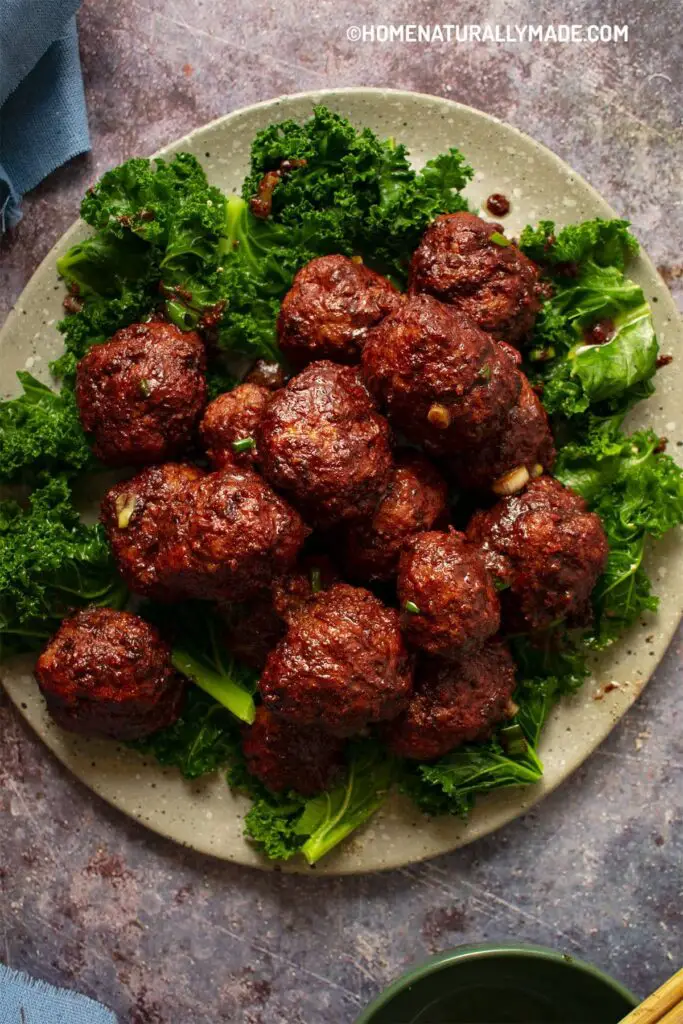 Red braised Lion's Head (Pork Meatballs)