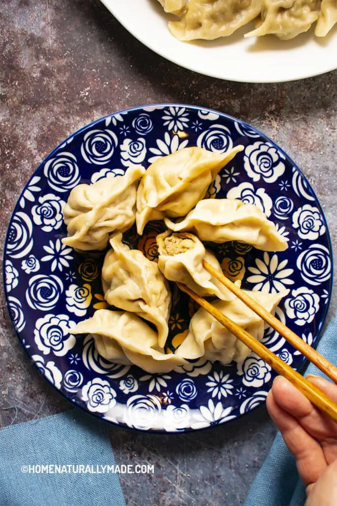 Pork Jiao Zi Dumplings with Napa Cabbage
