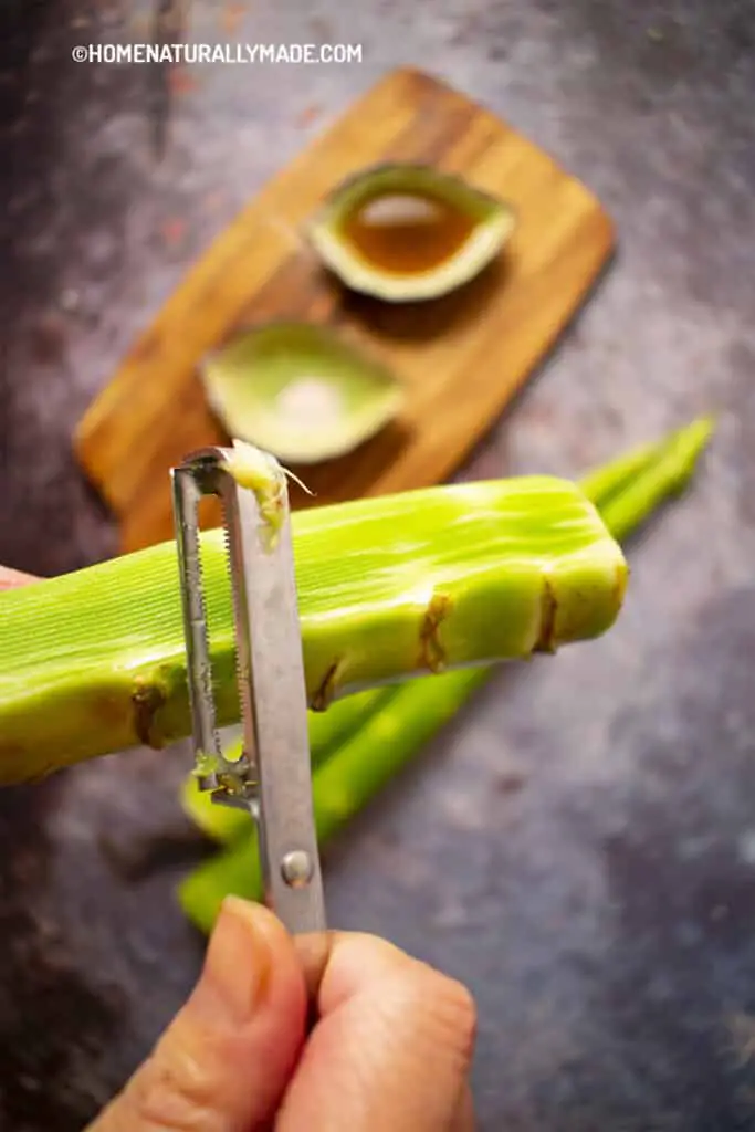 Peel Celtuce Stem