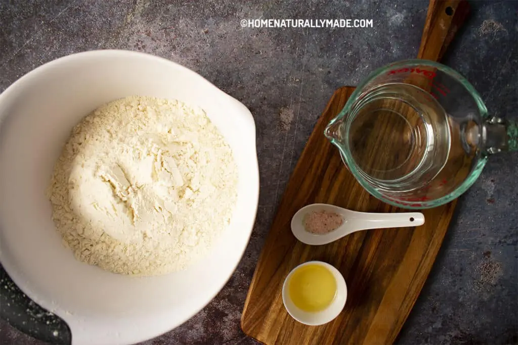 Dough Ingredients for Cong You Bing