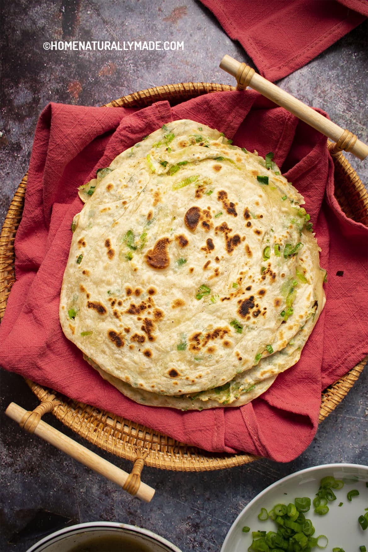 Cong You Bing Scallion Pancakes {Delicious Healthy Way}