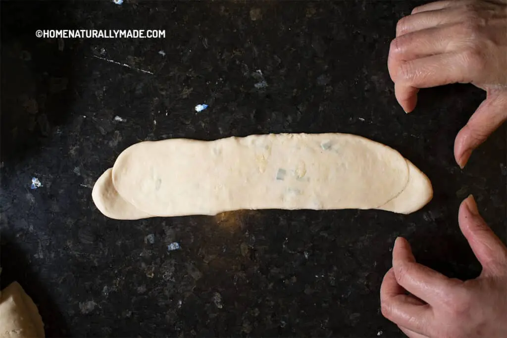 Press Down the Rolled Dough to Flat