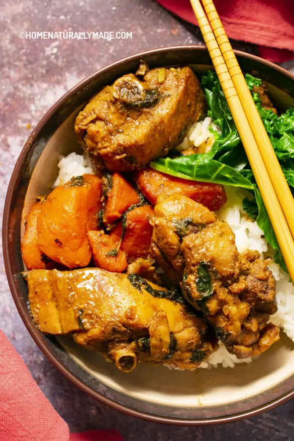Basil Soy Sauce Chicken with Carrots