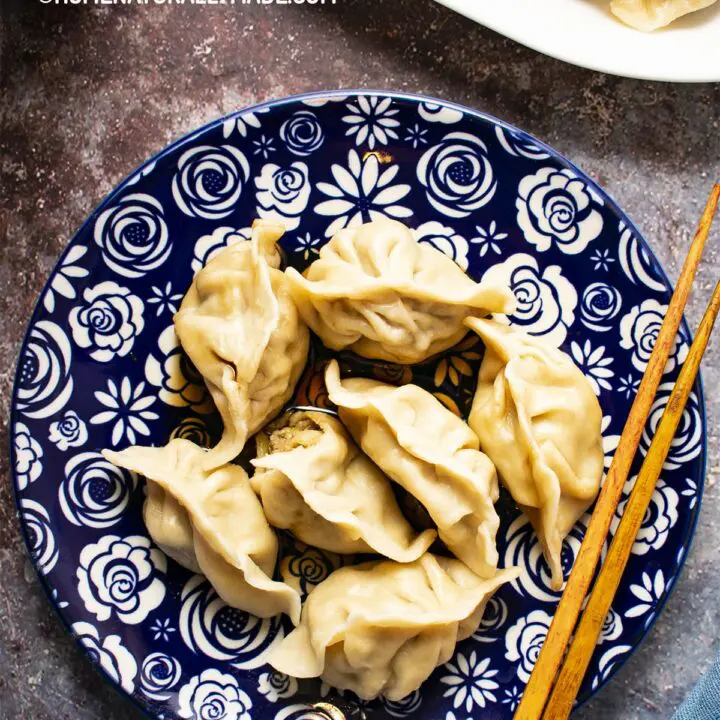 Pork Jiao Zi {Dumplings} with Napa Cabbage