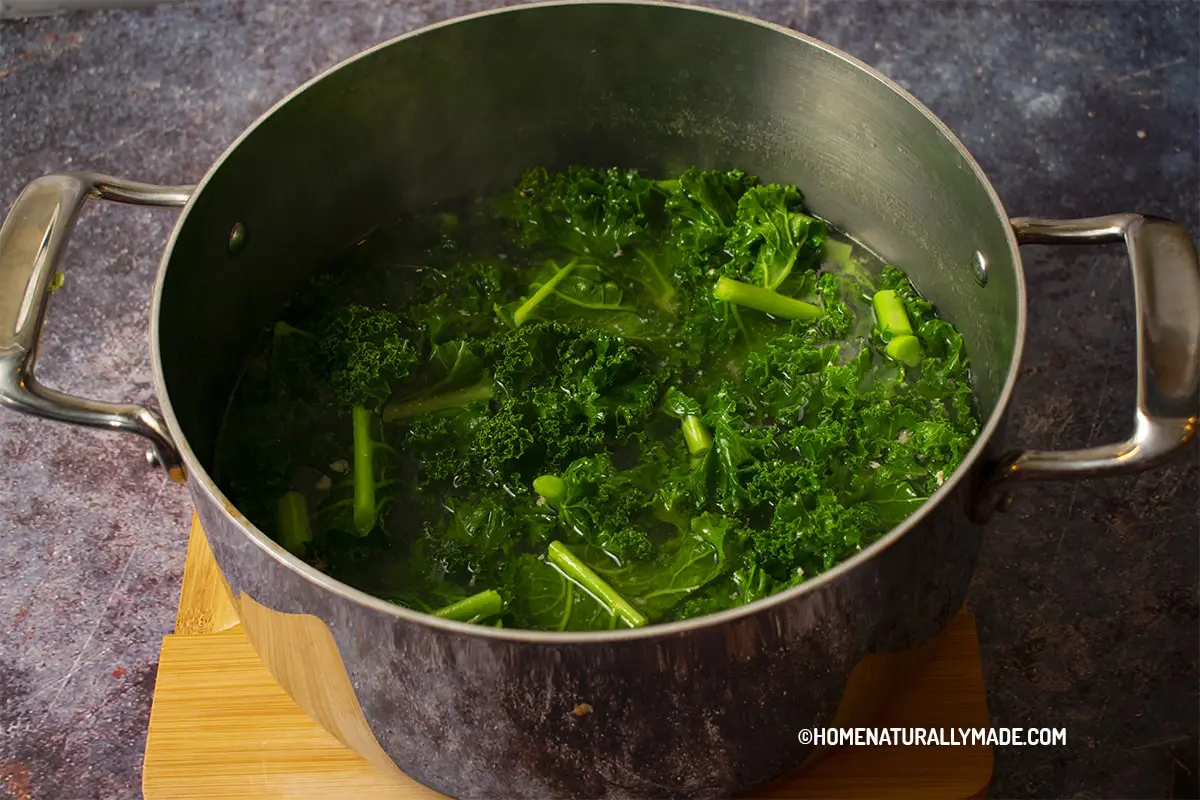 Blanching Chopped Kale
