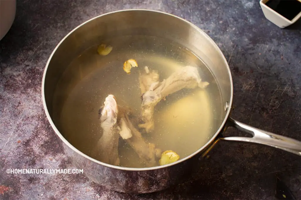 Make a Chicken Bone Broth using the chicken thigh bones left behind