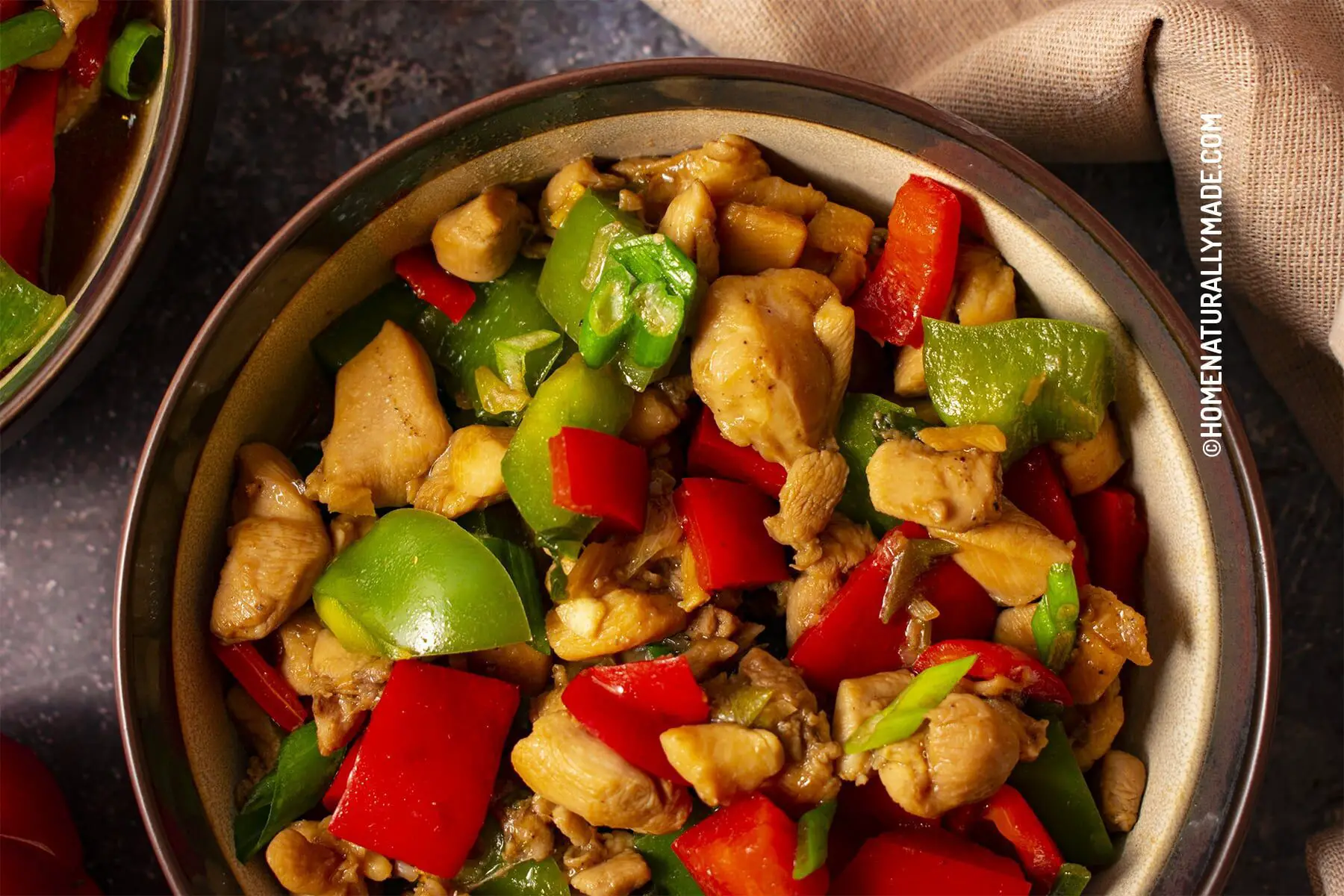 Chicken with Duo Peppers Stir Fry