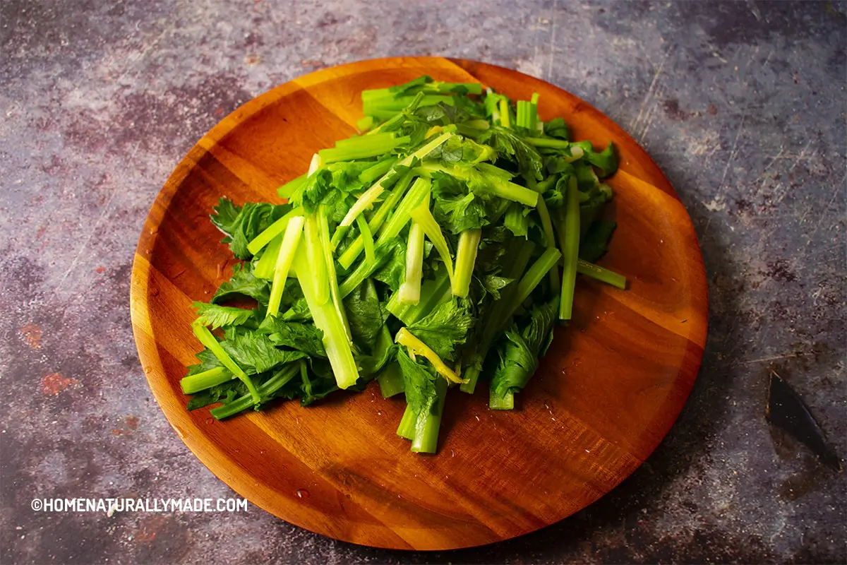 Blanched Celery for Stir Fry