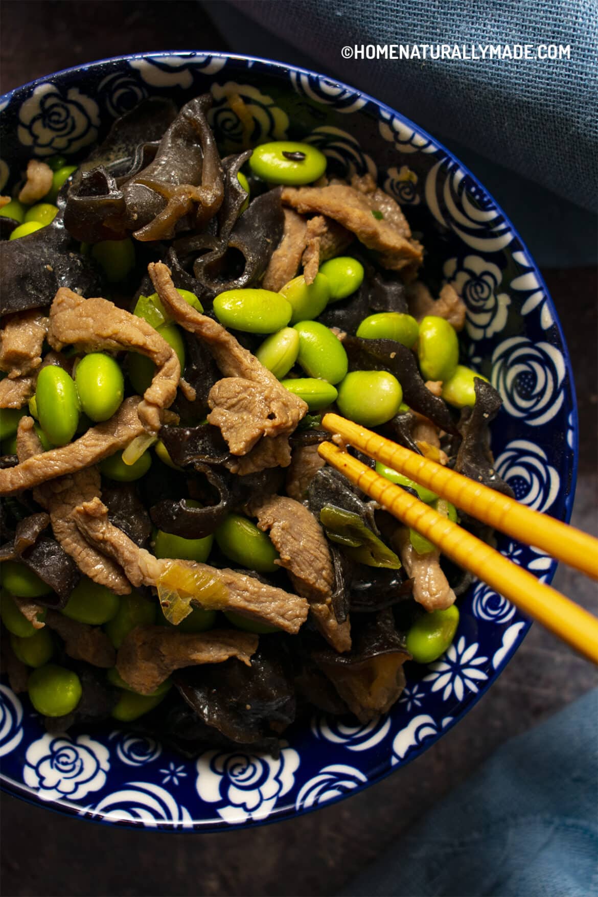 Pork Slices with Mao Dou Stir Fry {Huai Yang Classic}