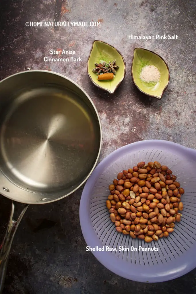 Boiled Peanuts with Spices Ingredients