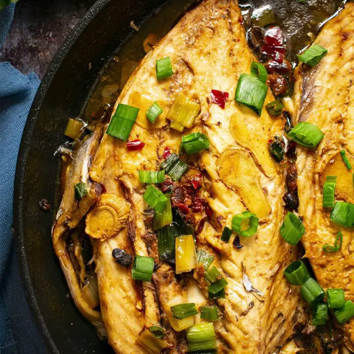 Braised Mackerel with Sweet Soy and Spicy Paste