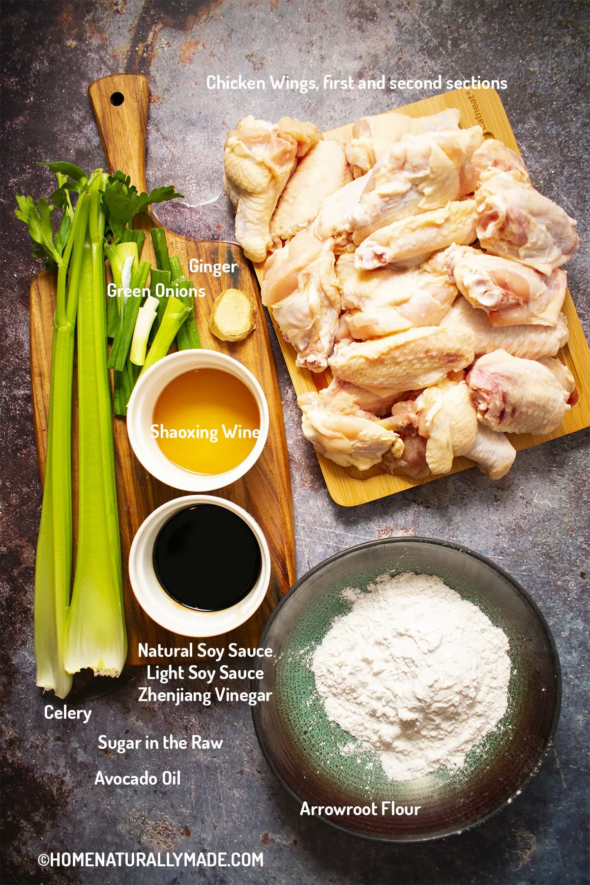 Braised Chicken Wing Ingredients