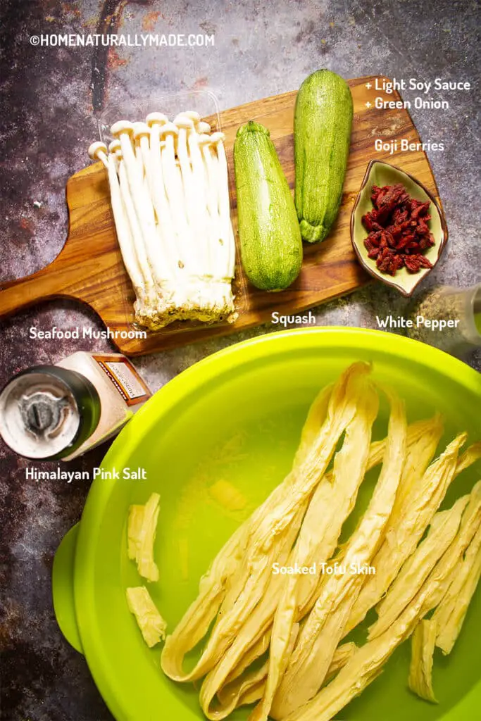 Tofu Skin Stir Fry Ingredients