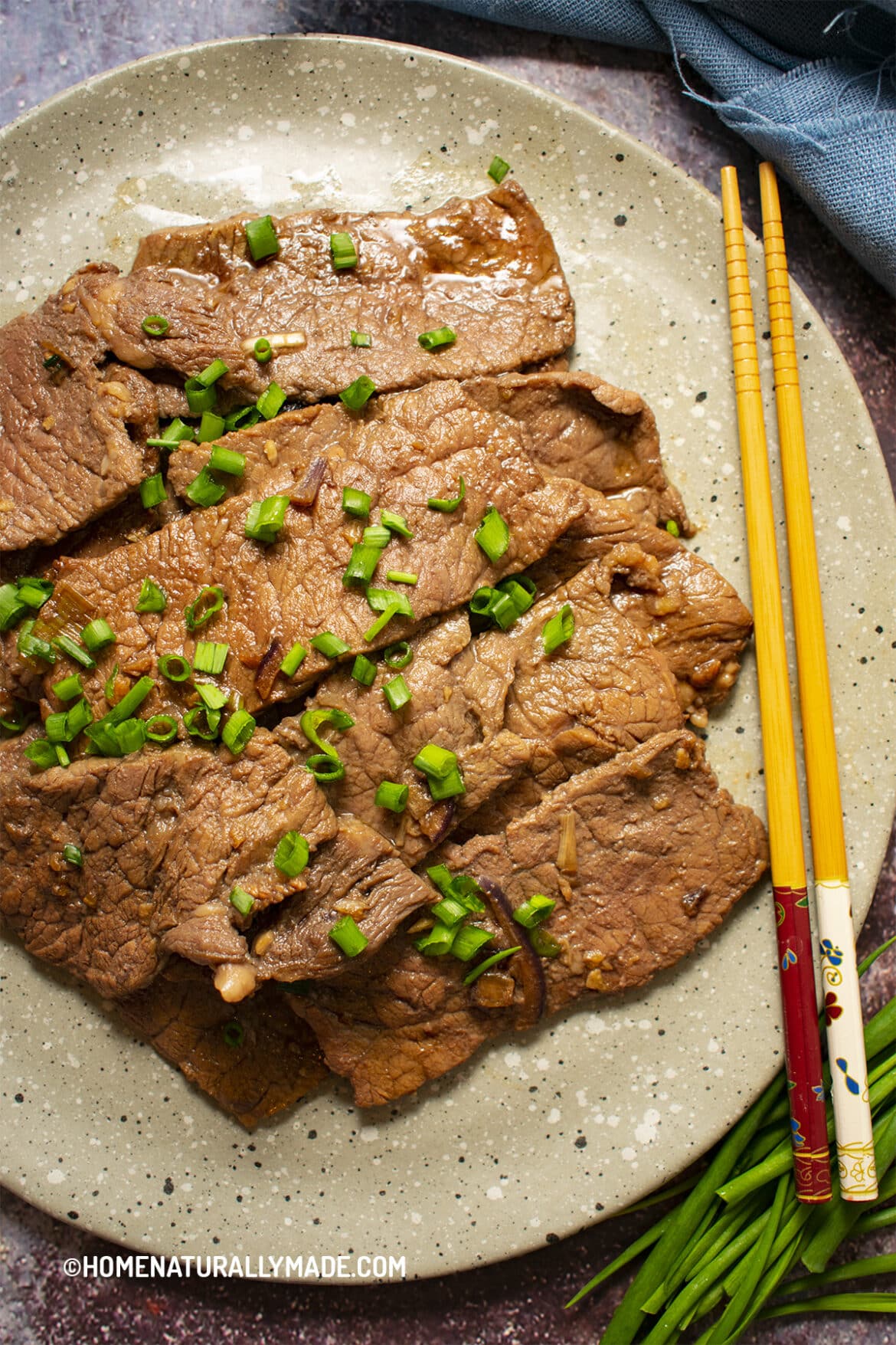 Korean BBQ Galbi {Juicy Tasty Steak Version} | HomeNaturallyMade