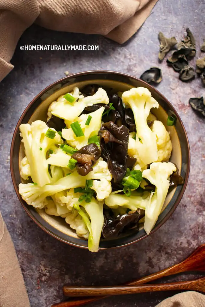 Boiled Cauliflower and Black Fungus