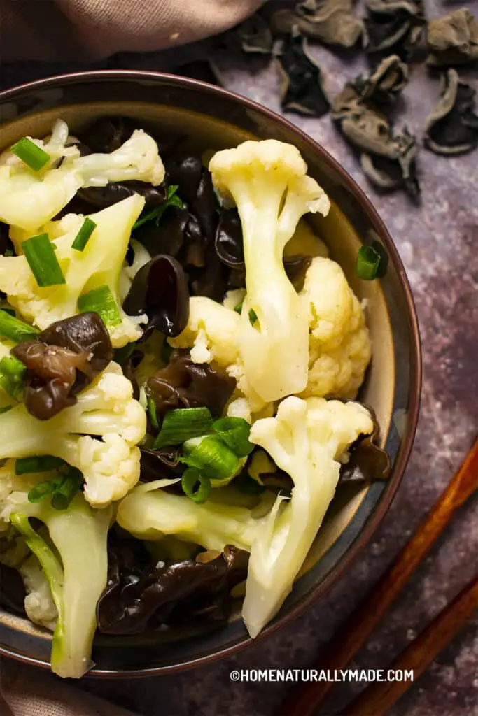 Braised Cauliflower and Black Fungus