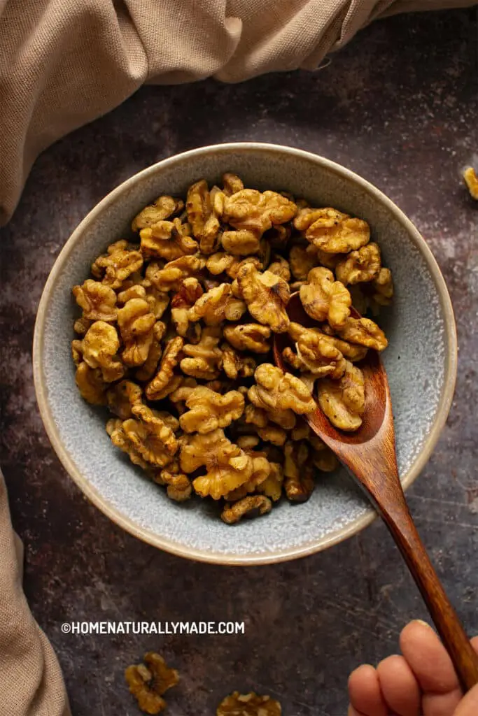 Roasted Walnuts {Quick Easy Stovetop via Wok}
