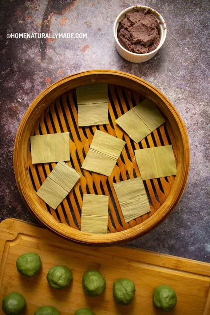 Prep Steamer for steaming Qing Tuan