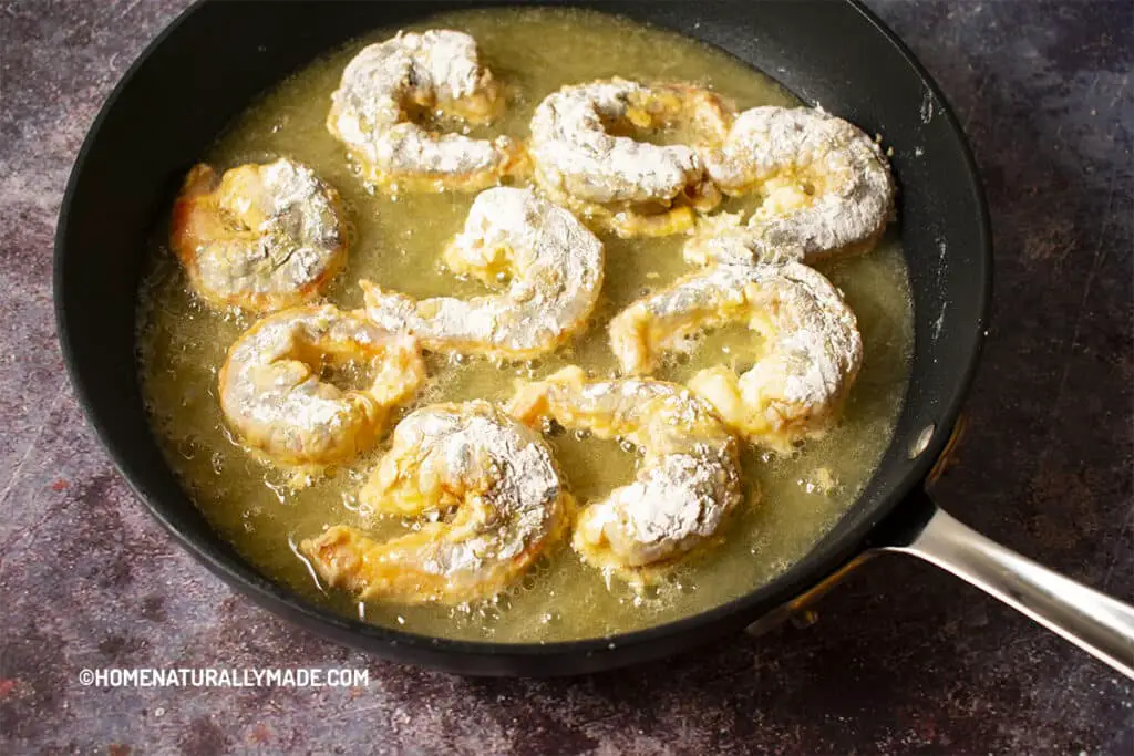 Pan Frying Shrimp for Honey Walnut Shrimp