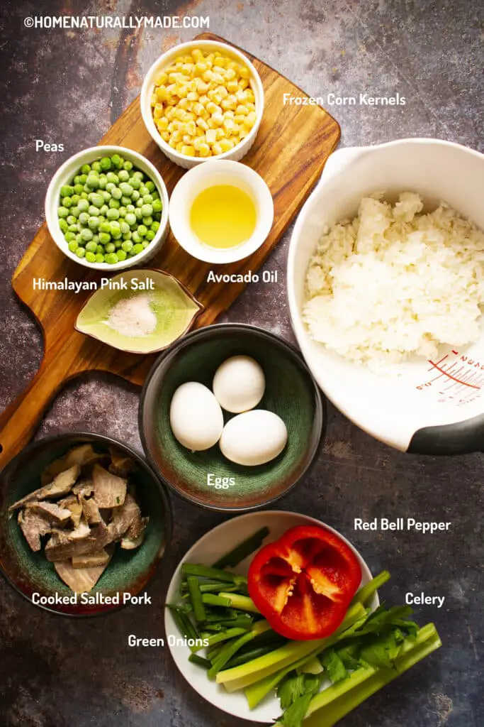 Yangzhou Fried Rice Ingredients