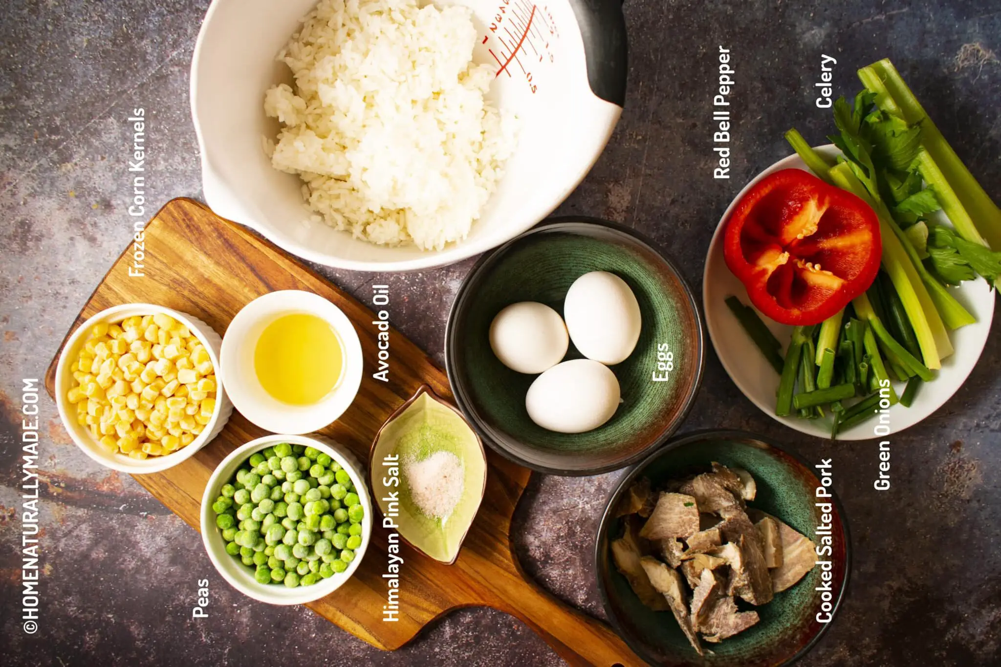 Yangzhou Fried Rice Ingredients