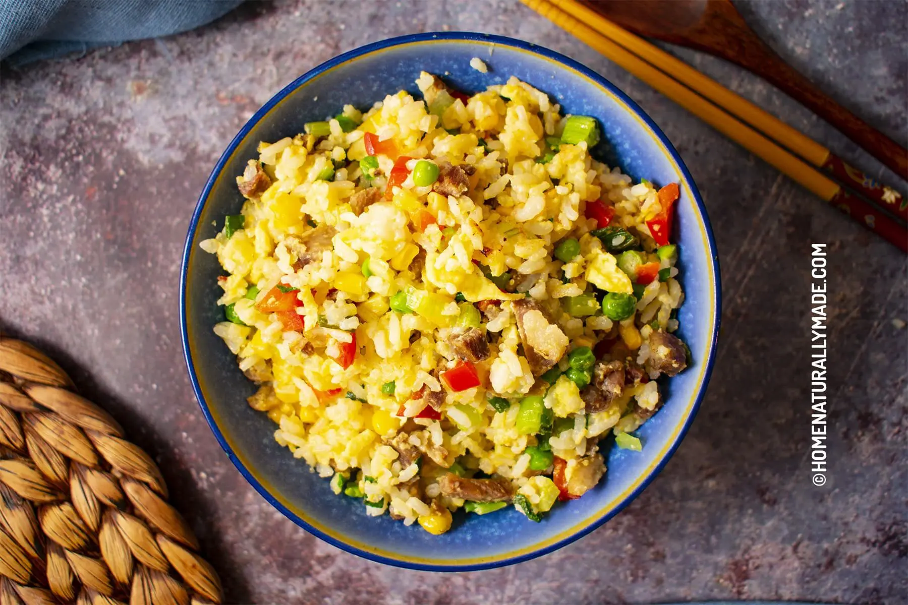 Fried Rice {Yangzhou Style, Easy Tasty Healthy}