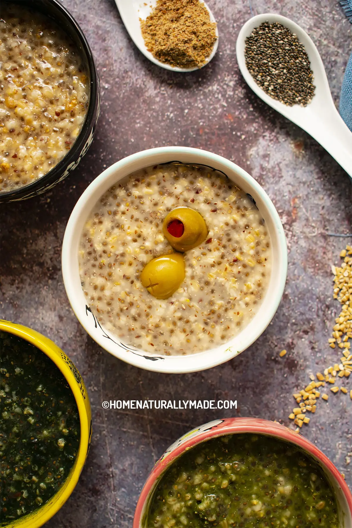 Oats Porridge with Chia and Flaxseed HomeNaturallyMade