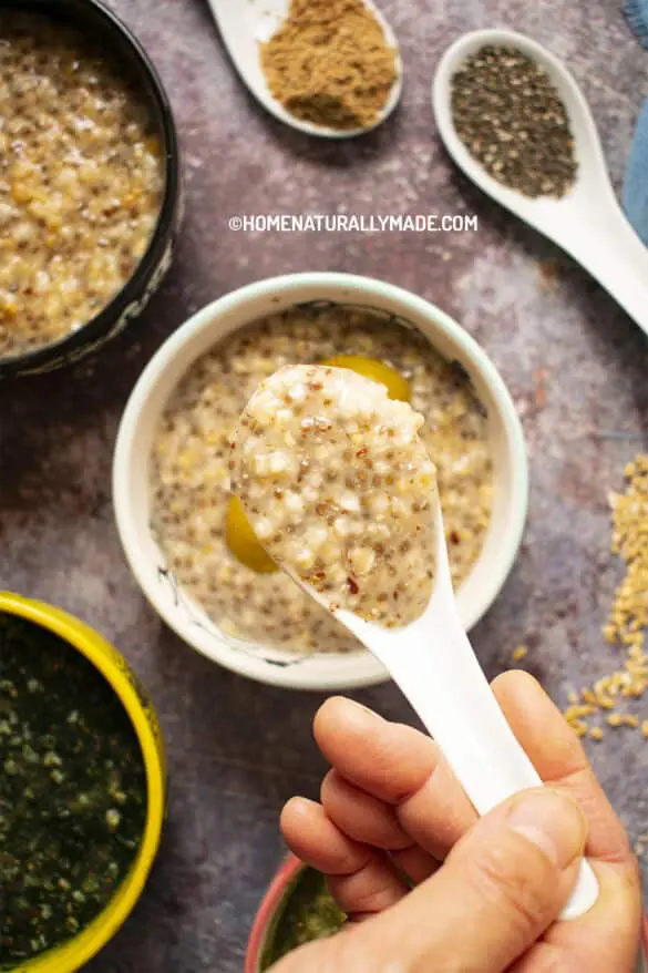 Oats Porridge with Chia and Flaxseed HomeNaturallyMade