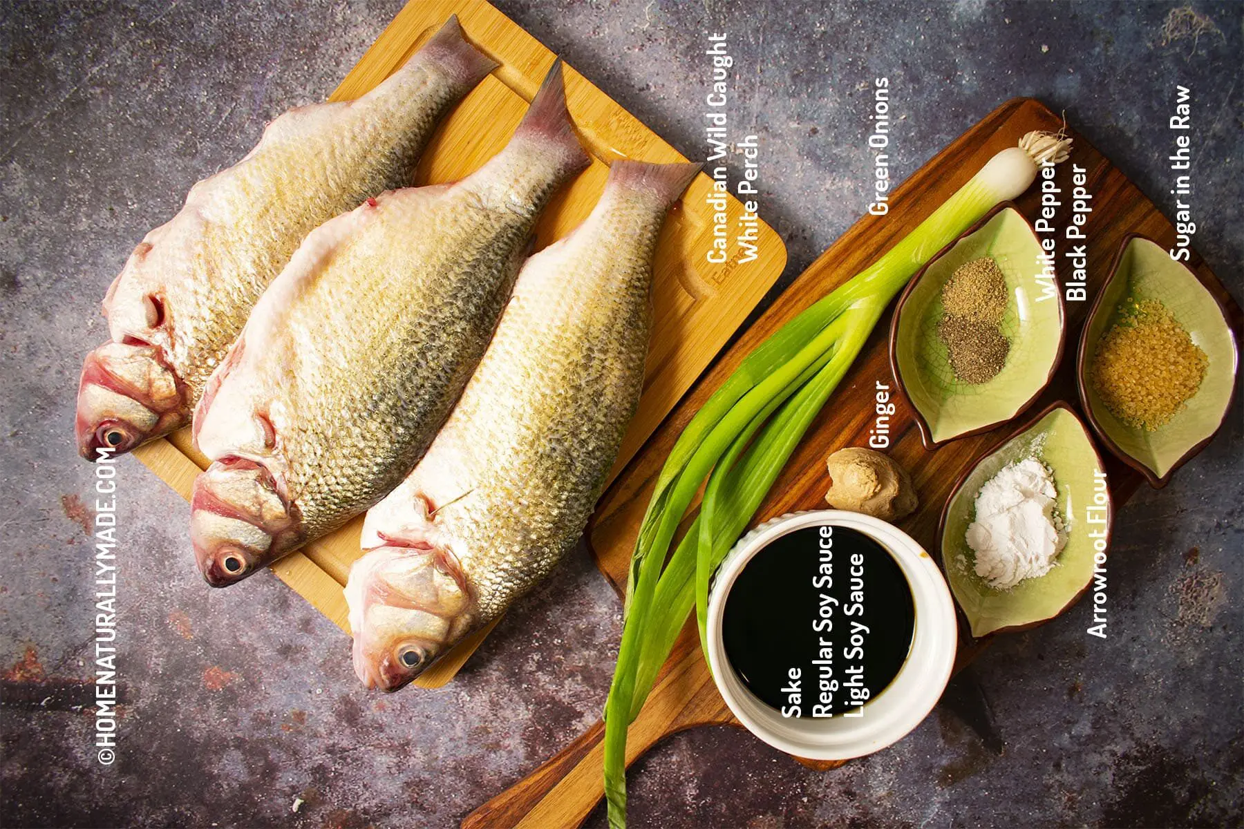 Red Braised Fish Huai Yang Style Ingredients