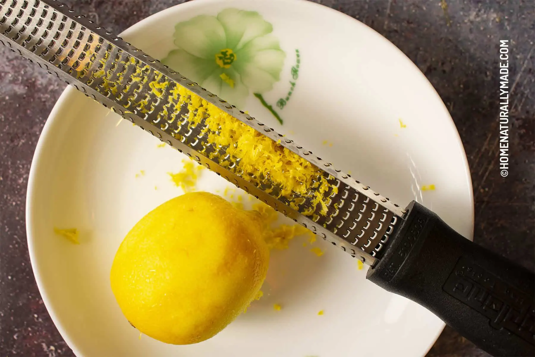 zest lemon for Cauliflower with pesto